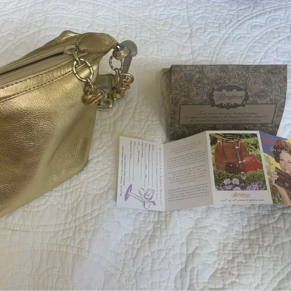 Brighton metallic gold shoulder bag - Picture 6 of 7